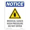 Signmission OSHA Notice Sign, 10" H, 7" W, Rigid Plastic, NOTICE Medical Gases Sign With Symbol, Portrait OS-NS-P-710-V-15954 - alternate 1